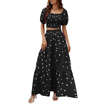 Rooscier Women's Polka Dots 2 Piece Beach Set - Chic & Comfy