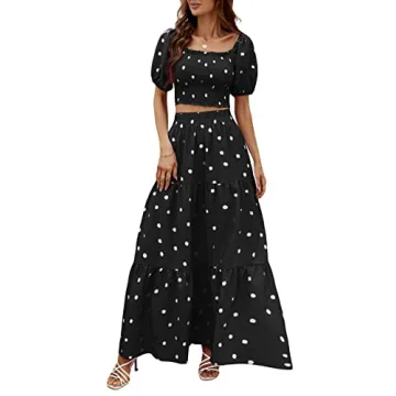 Rooscier Women's Polka Dots 2 Piece Beach Set - Chic & Comfy