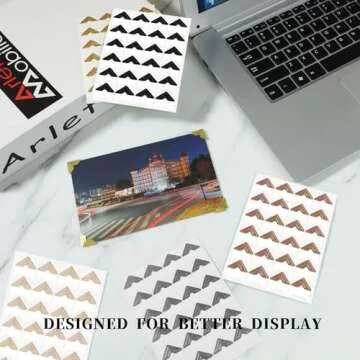 240 Pieces Photo Corners Self Adhesive Picture Corners for Scrapbooking, Photo Mounting Corners for DIY Scrapbook, Album, Journal, 10 Sheets