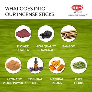 HEM Incense Sticks - Fragrance Patchouli - 120 Sticks
