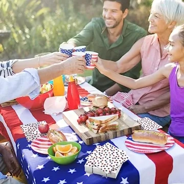 60 Count Colorful Patriotic Cocktail Napkins for Parties