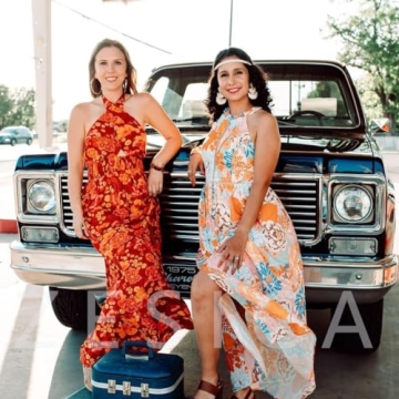 ZESICA 2024 Summer Halter Neck Floral Print Dress