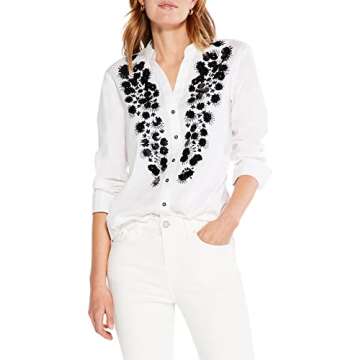 NIC+ZOE Women's Evening Glam Button-Front Shirt