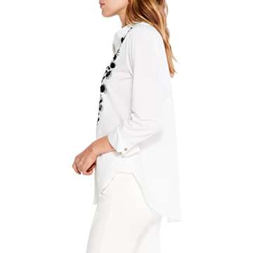 NIC+ZOE Women's Evening Glam Button-Front Shirt