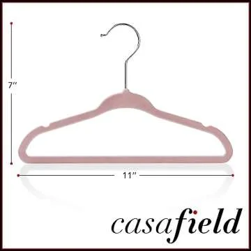 Casafield Velvet Baby Hangers - 50 Durable Hangers for Infants