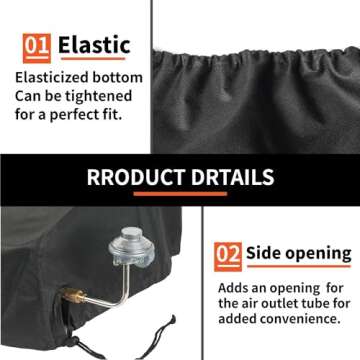 Cover for Blackstone 22 inch Griddle Water Resistant 600D Polyester Heavy Duty Flat top 22" Gas Grill Cover Exclusively Fits Blackstone 22" Griddle Cooking Station-22in Griddle with Hood Cover