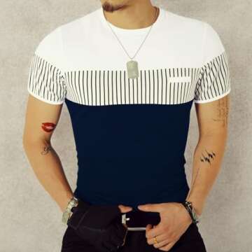 LOGEEYAR Men's Stylish Slim Fit Cotton T-Shirt - Comfort Meets Style