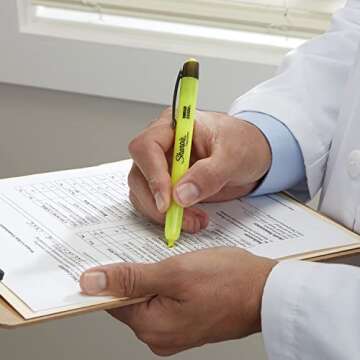 Sharpie 28101 Accent Retractable Highlighters Chisel Tip Assorted Colors 8/Set