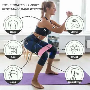 3 Levels Booty Bands Set, Resistance Bands for Working Out, Stretch Bands for Exercise Bands for Women Legs and Butt, Yoga Starter Set