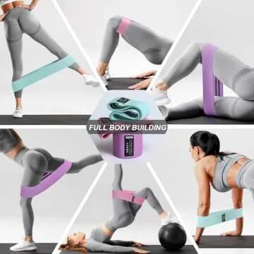 3 Levels Booty Bands Set, Resistance Bands for Working Out, Stretch Bands for Exercise Bands for Women Legs and Butt, Yoga Starter Set