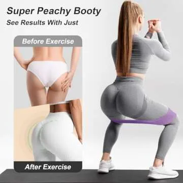 3 Levels Booty Bands Set, Resistance Bands for Working Out, Stretch Bands for Exercise Bands for Women Legs and Butt, Yoga Starter Set