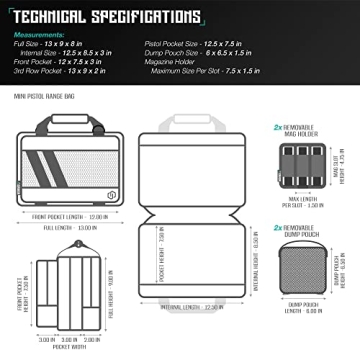 Savior Specialist Mini Range Bag - Durable Dual Pistol Case