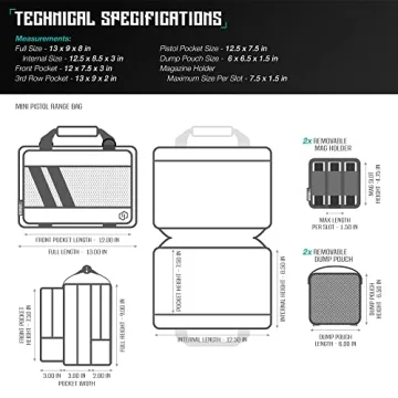 Savior Specialist Mini Range Bag - Durable Dual Pistol Case