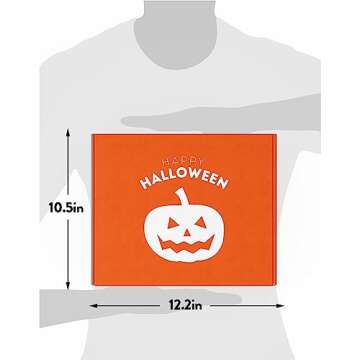 Halloween Candy Care Package Gift (50ct) Snacks Box Basket Candies Kids Children Adults Cookies Food Variety Pack Bundle Mixed Bulk Sampler Girls Boys Guys Men Women Boyfriend Girlfriend College Student