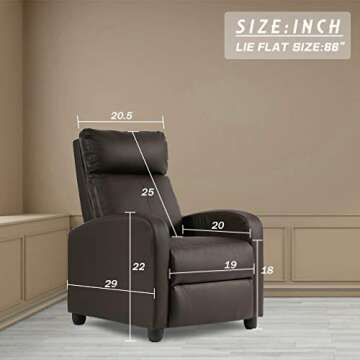 Recliner Chair for Living Room Massage Reading Sofa Home Theater Seating Modern Reclining Easy Loung...
