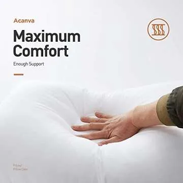Acanva Basic Bed Pillow Soft Rest Cushion Stuffer for Sleeping, King , White 4 Count