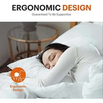 Acanva Basic Bed Pillow Soft Rest Cushion Stuffer for Sleeping, King , White 4 Count