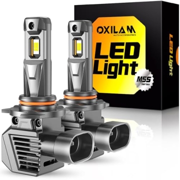 OXILAM Newest 9012 Bulb, 30000 Lumens 800% Brighter, 6500K White Hir2 Halogen Replacement, 60000 Hou...