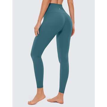 CRZ YOGA High Waisted Buttery Soft Lounge Legging 25 inches Petrol Blue Small