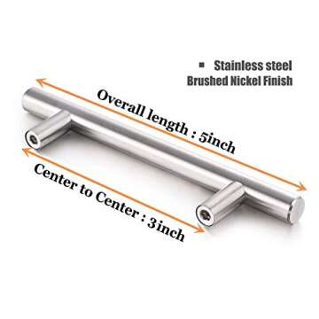 Aybloom Stainless Steel Cabinet Handles Set of 30