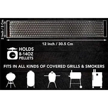 Carpathen Smoke Tube for Pellet Smoker - Cold Smoker Generator Tube for Gas Grill, Electric, Charcoal - Billows 5 Hours of Cold Smoke Ideal for Smoking Cheese, Fish, Pork, Beef, Nuts - Stainless Steel