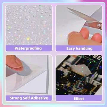 Shop 36 Sheets Holographic Sticker Paper for Crafts