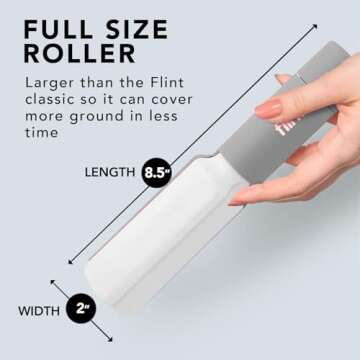 Flint Plus Retractable Lint Roller for Pet Hair
