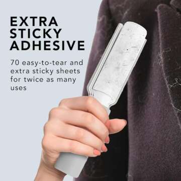 Flint Plus Retractable Lint Roller for Pet Hair