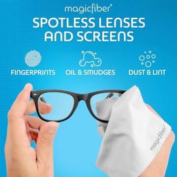 MagicFiber 30 Pack Microfiber Cleaning Cloth - Perfect for Glasses, Lenses & Screens