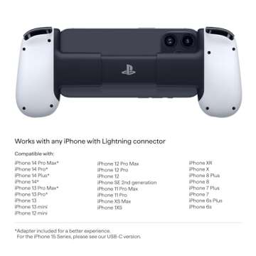 BACKBONE One Mobile Gaming Controller for iPhone (Lightning) - PlayStation Edition - 1st Gen - Turn Your iPhone into a Gaming Console - Play Xbox, PlayStation, Call of Duty, Roblox, Minecraft & More
