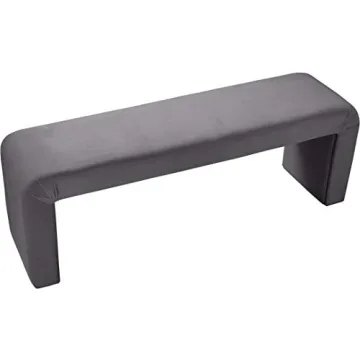 Velvet Upholstered Bench Modern Contemporary Design
