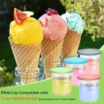 Replacement Ninja Creami Deluxe Pints & Lids 4 Pack