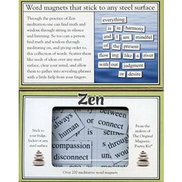 Magnetic Poetry - Zen Kit - Words for Refrigerator - Write Poems and Letters on The Fridge - Made in...