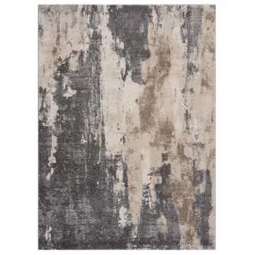 LUXE WEAVERS Euston Collection Gray-Gray 5x7 Modern Abstract Area Rug