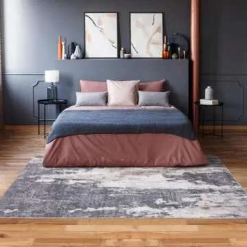 LUXE WEAVERS Euston Collection Gray-Gray 5x7 Modern Abstract Area Rug