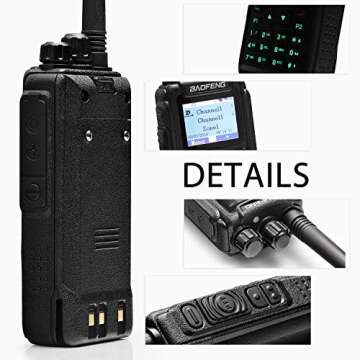 Baofeng DM-1701 Dual Band Dual Time Slot DMR/Analog Two Way Radio, 3,000 Channels Amateur Radio/Free Programming Cable, Charger and PTT Earpiece, Support OpenGD77