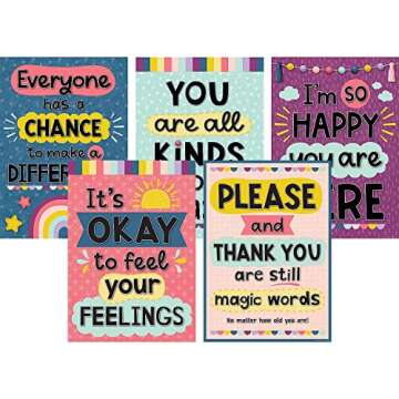 Teacher Created Resources Oh Happy Day Poster Pack - Colorful Classroom Decor