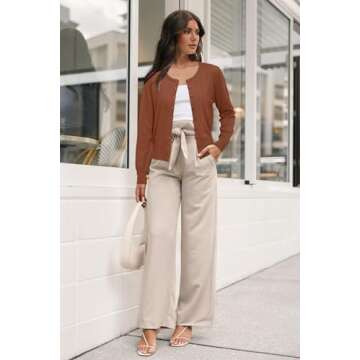 Button Down Casual Knit Fall Cardigan for Women