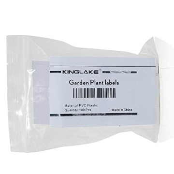 KINGLAKE Plant Labels,Plastic Plant Labels 4 Inch,Plant Tags,100 Pcs Nursery Garden Labels Plant Markers for Outdoor Garden Waterproof,Plant Name Tags Garden Stake Tags White