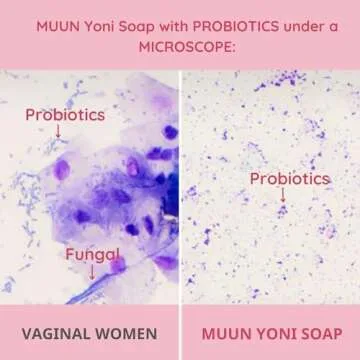 Muun Yoni Soap Bar - Pack 3 Ph Balance Probiotics & Natural Ingredients - Gentle Cleansing Formula Eliminates Odor Vaginal Health - Feminine Wash - Moisturizing Intimate (Rose)