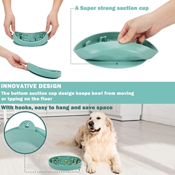 Silicone Slow Feeder Dog Bowl with Suction Cup for Healthy Eating