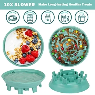 Silicone Slow Feeder Dog Bowl with Suction Cup for Healthy Eating