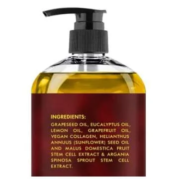 MAJESTIC PURE Anti Cellulite Massage Oil - with Vegan Collagen & Stem Cells, Cellulite Cream for Skin Tightening and Cellulite Remover in Thighs and Butt - 8 fl oz