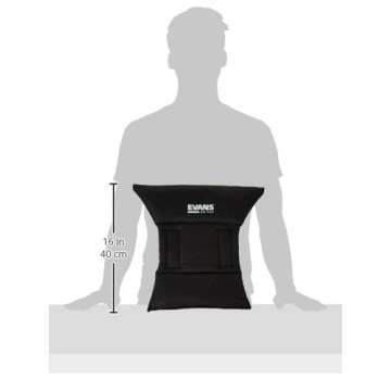 Evans EQ Pad Bass Drum Dampeners - Bass Drum Sound Dampening - Attaches to Drum Shell - Adjustable, Hinged - Controls Attack & Sustain - Great for Close Drum Mics - 1 Multi-Use Pad