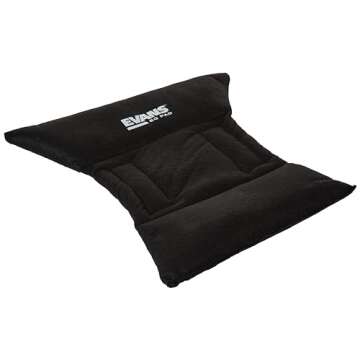 Evans EQ Pad Bass Drum Dampeners - Bass Drum Sound Dampening - Attaches to Drum Shell - Adjustable, Hinged - Controls Attack & Sustain - Great for Close Drum Mics - 1 Multi-Use Pad