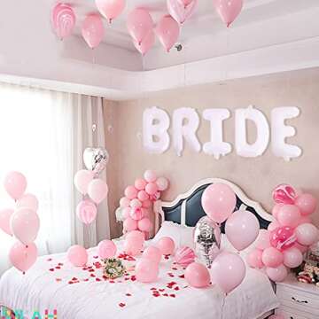 VAVAYAO White BRIDE Balloon 16 Inches - Single Party Decoration, Wedding Party, Engagement Party, fo...