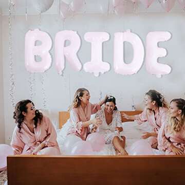 VAVAYAO White BRIDE Balloon 16 Inches - Single Party Decoration, Wedding Party, Engagement Party, for Bridal Shower Decoration, Bridal Balloon