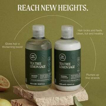 Tea Tree Lemon Sage Thickening Shampoo for Fine Hair