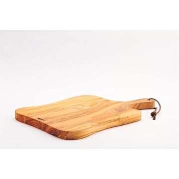 Bisetti Rustic Olive Wood Cutting/Serving Board 16x9.8