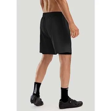 Men's Mountain Bike Shorts 3D Padded Loose-fit Biking Riding Cycling Bicycle Biker Cycle Padding Shorts for Men Zipper Pockets(Black,M)